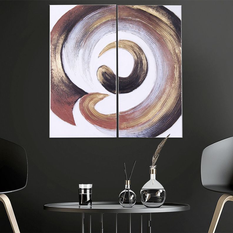 Set de Cuadros Mural Espiral 30 x 60 2 Piezas-4