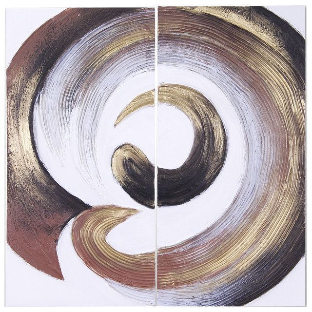 Set de Cuadros Mural Espiral 30 x 60 2 Piezas-0