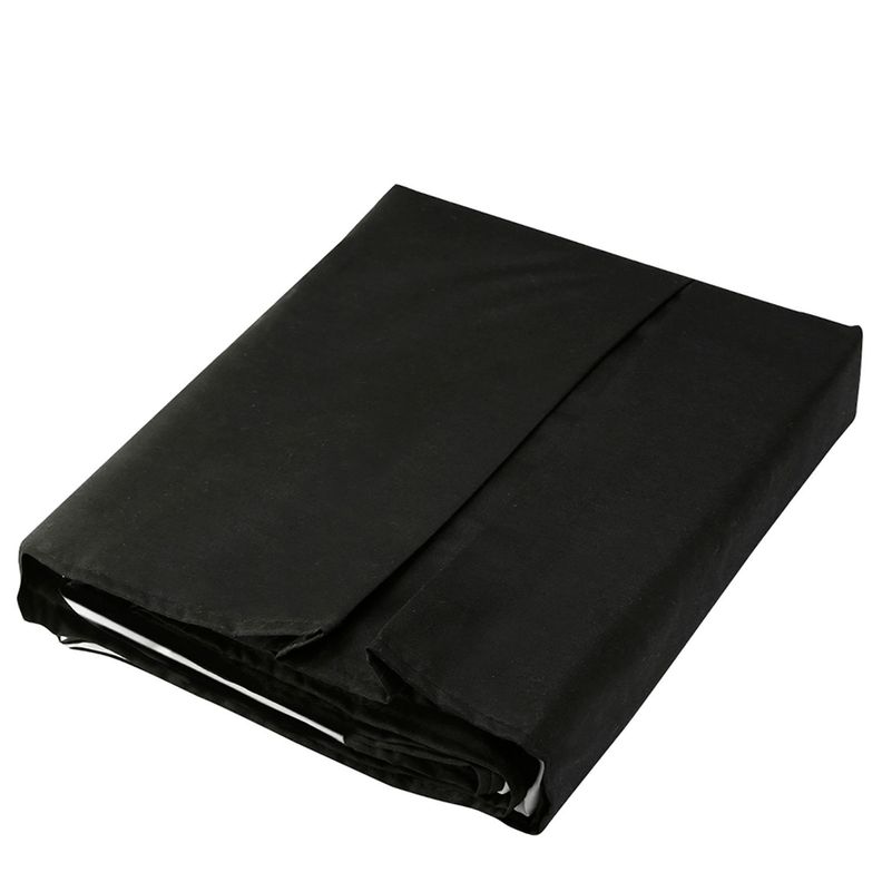Faldón 144 hilos Clásico Liso 1,5 Plazas Negro-1