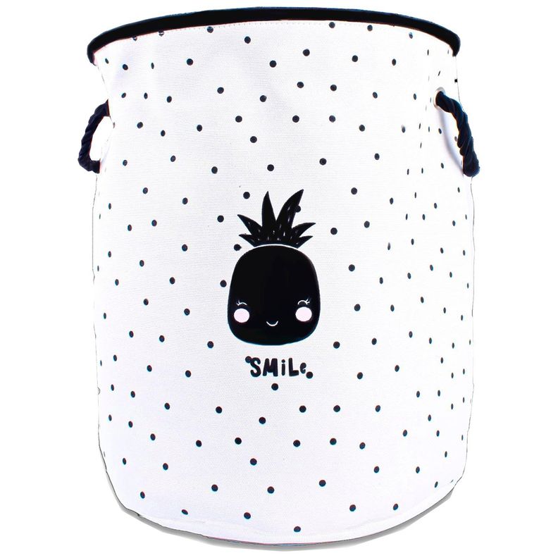 Cesta Decorativa Para Ropa Pina Smile Blanco