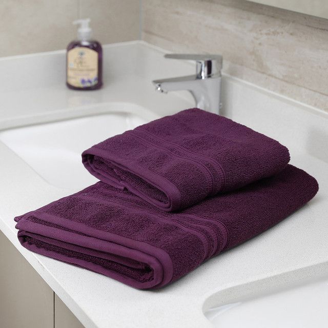 Juego de Toallas de Baño Grecco Morado-2