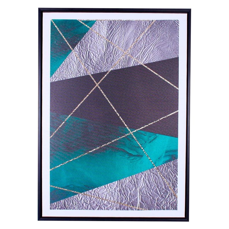 Cuadro Decorativo Glasgow Luna 50 x 70 Cms. Turquesa