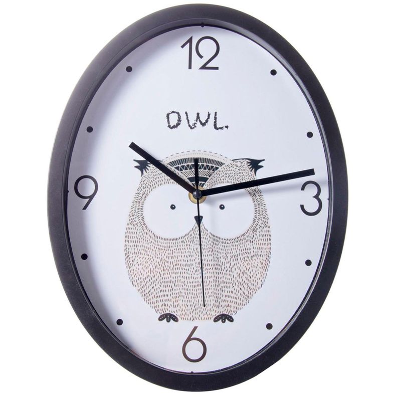 Reloj Decorativo Infantil Buho Blanco