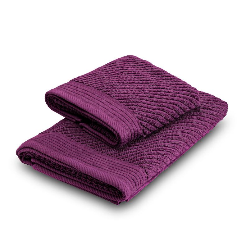 Juego de Toallas de Baño Jacquard Morado-0