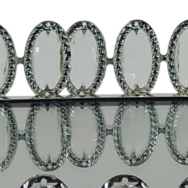Centro de Mesa Decorativo Verdún Ovalada Silver-2