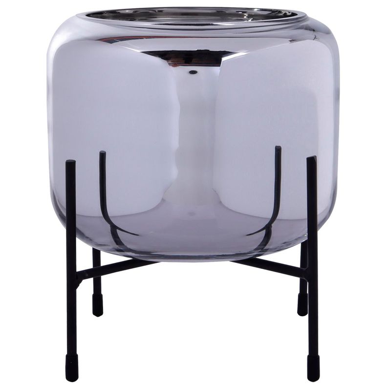 Centro de Mesa Decorativo Atril Silver Plateado Metalico