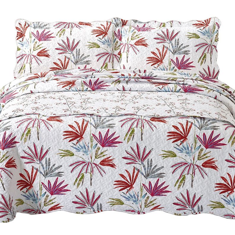 Quilt Con Piecera Montego 1,5 Plaza Crema