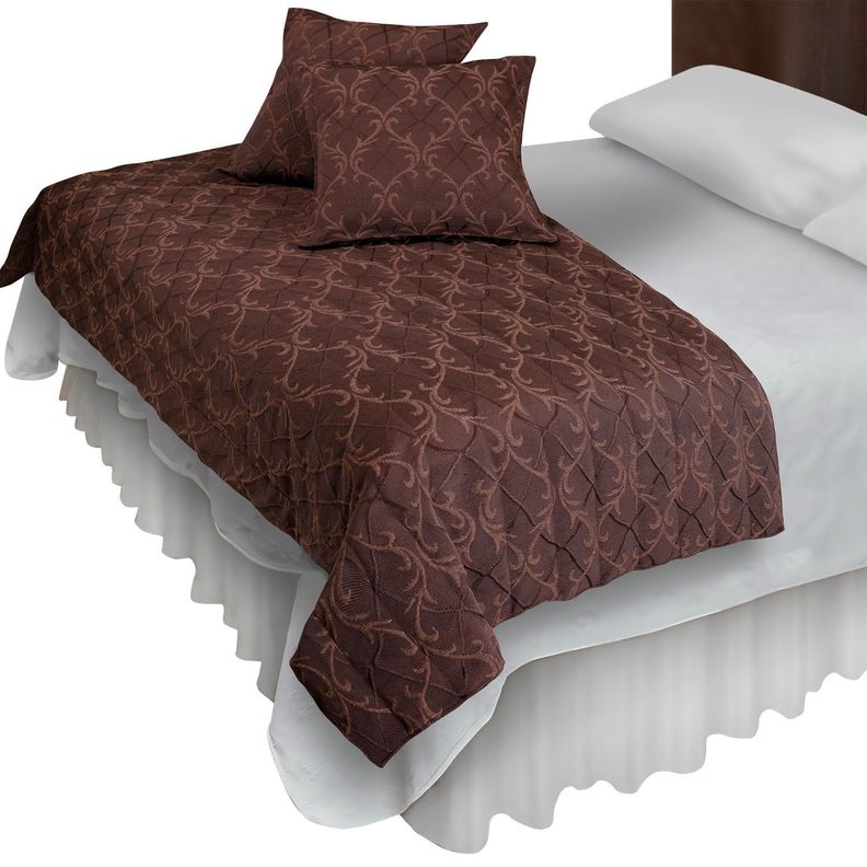Piecera Con Fundas Barroco Chocolate Reversible-0