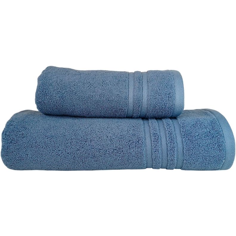 Juego de Toallas de Bano Grecco Indigo azul claro