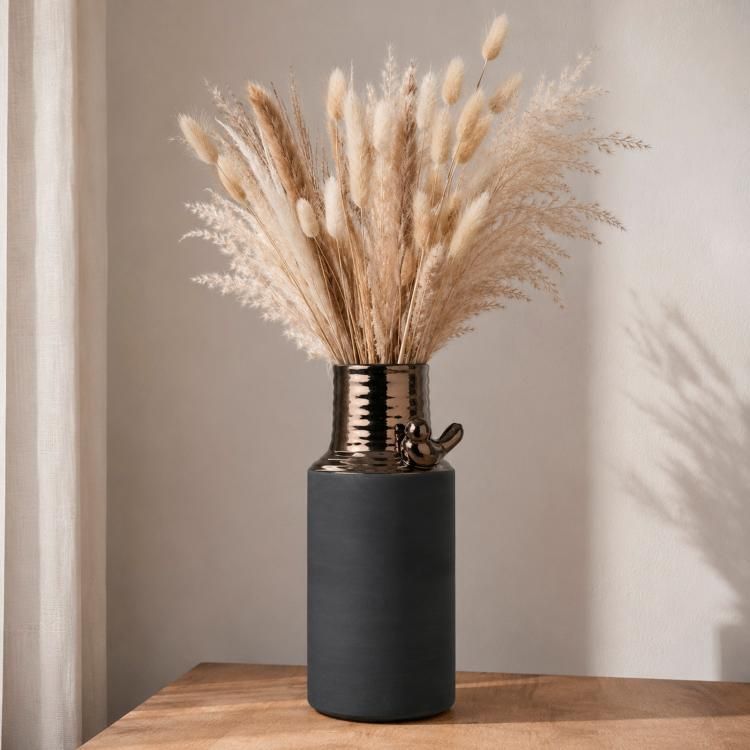 Jarron Decorativo Mesina Grey Grande Cobre