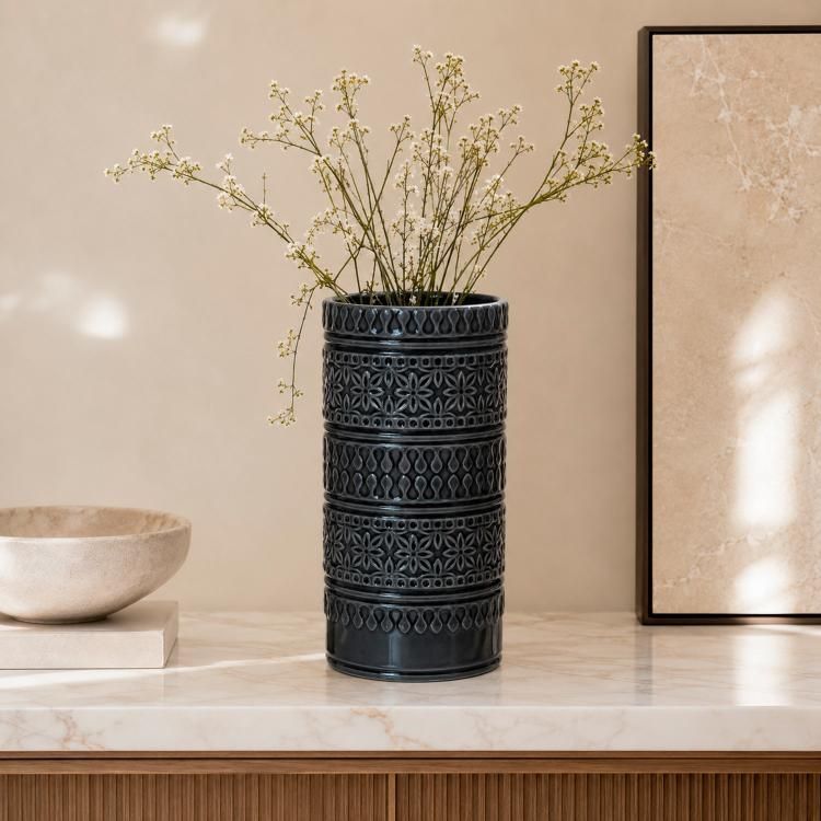 Jarron Decorativo Zaire Mediano Azul Oscuro