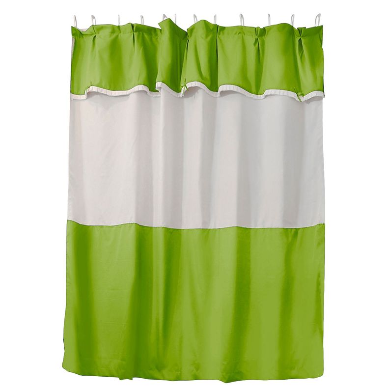 Juego de Cortina para Bano Pistacho 5 Piezas sin Forro Verde Pistacho