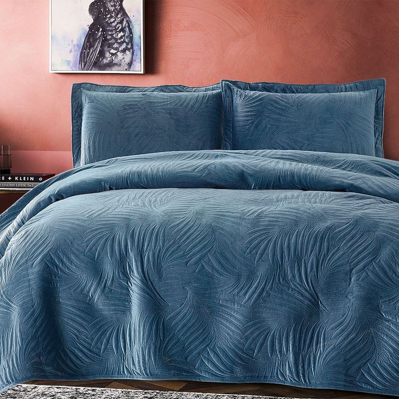 Quilt Liso Velvet Ibiza Petroleo Superking-4