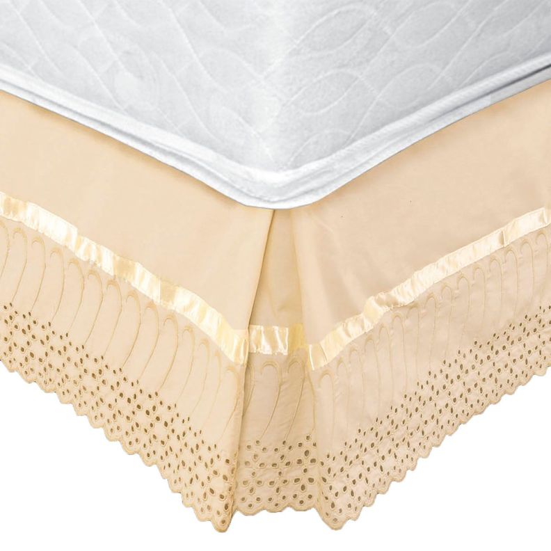 Faldón 144 hilos Broderie Amanda 1 Plaza Beige-0
