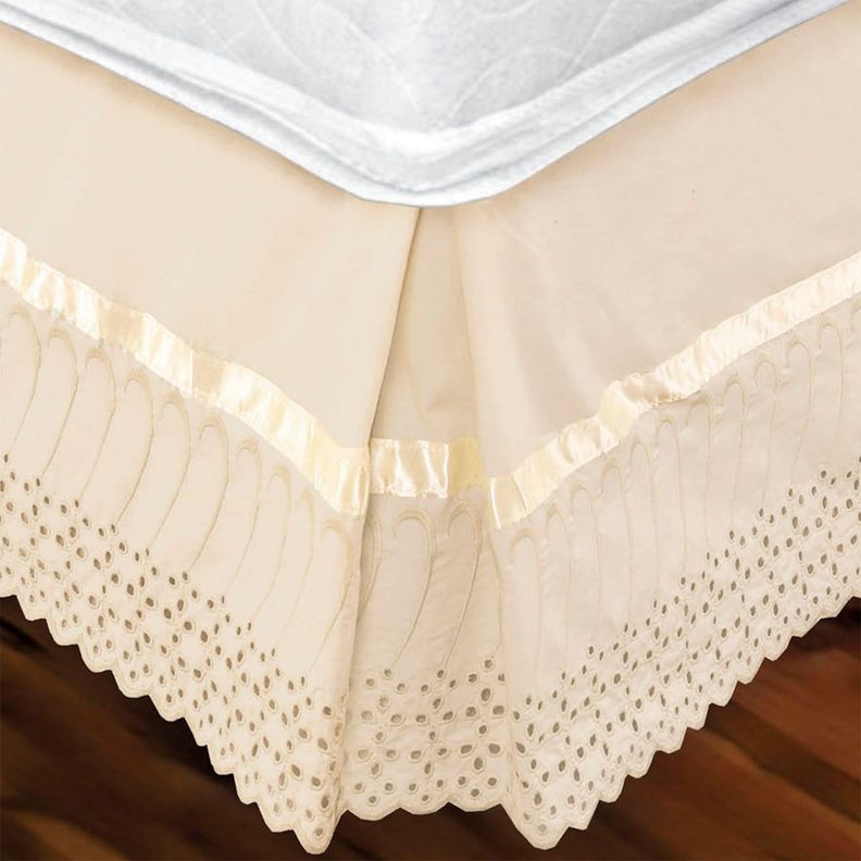Faldón 144 hilos Broderie Amanda 1 Plaza Beige-2