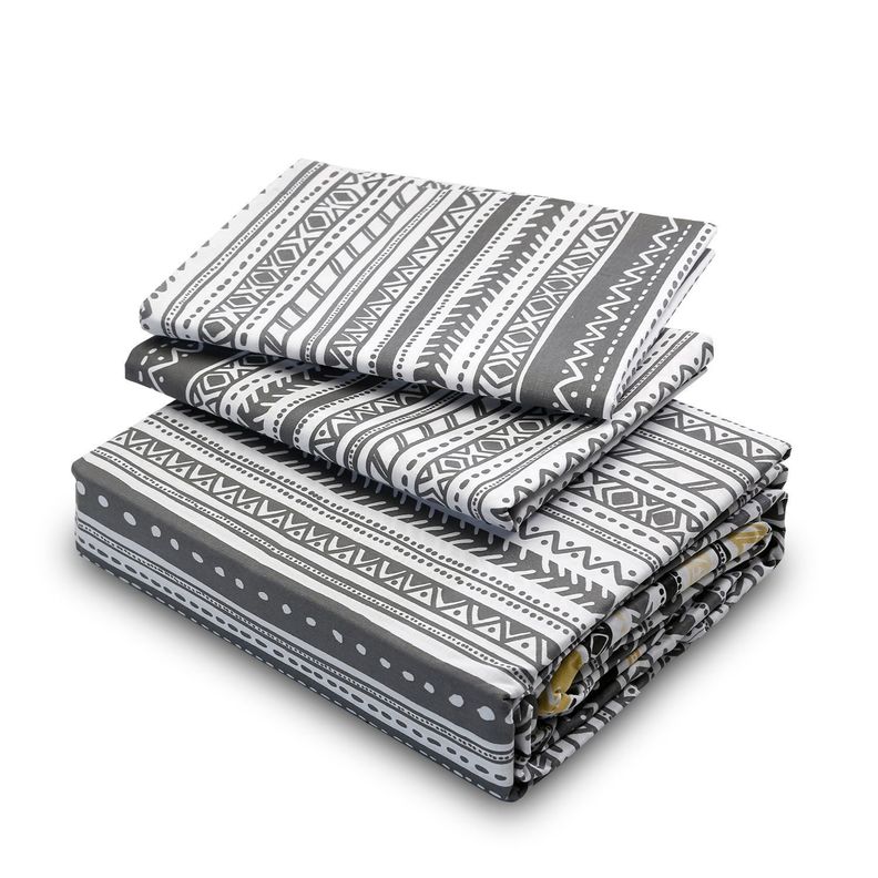 Juego de Sabanas T144 1 Plaza Karachi Grey-1