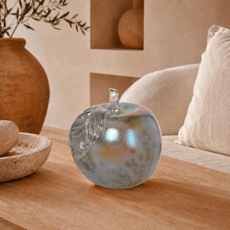 Figura Decorativa Manzana Lucerna Gris Degradado