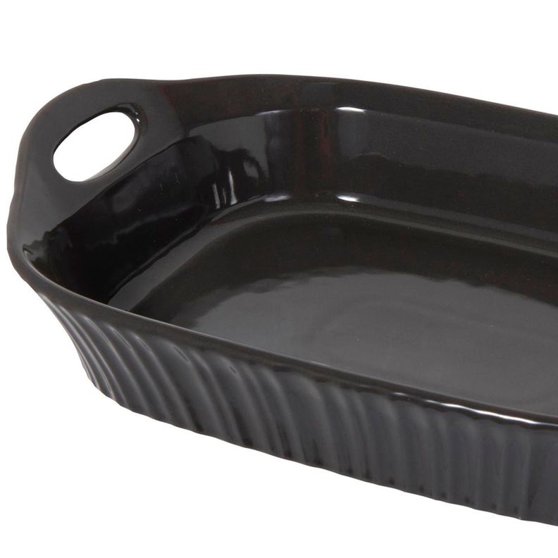 Fuente Decorativa Porcelana Canasta Negra-1
