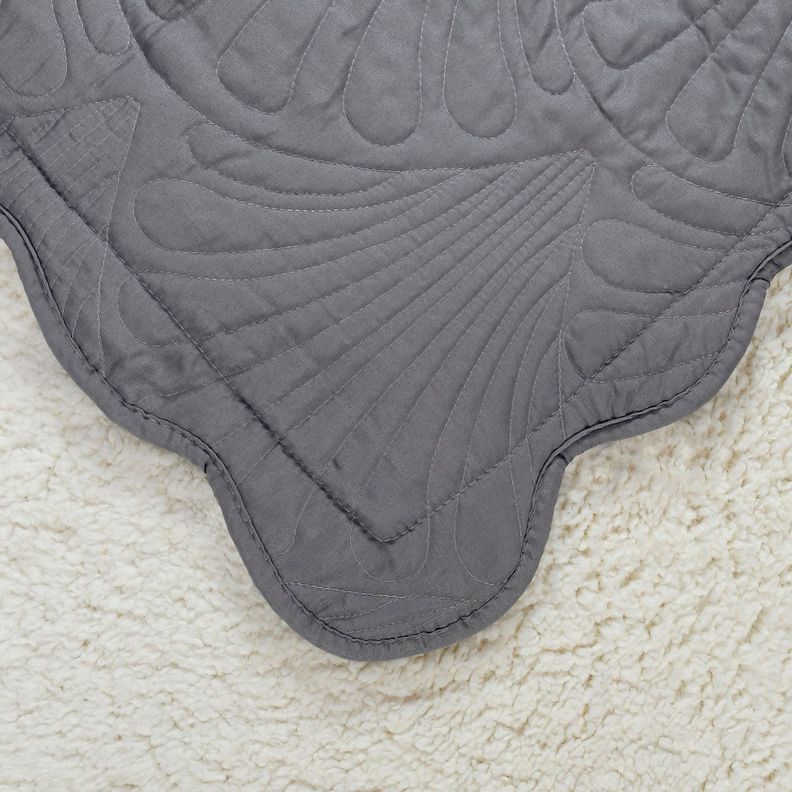 Quilt Sherpa 2 Plazas Paris Liso Gris-2