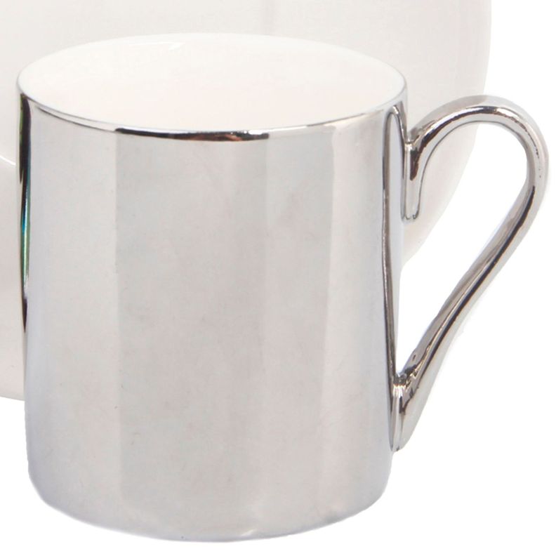 Taza Café con Plato Reflejo Verde 2 Piezas-2