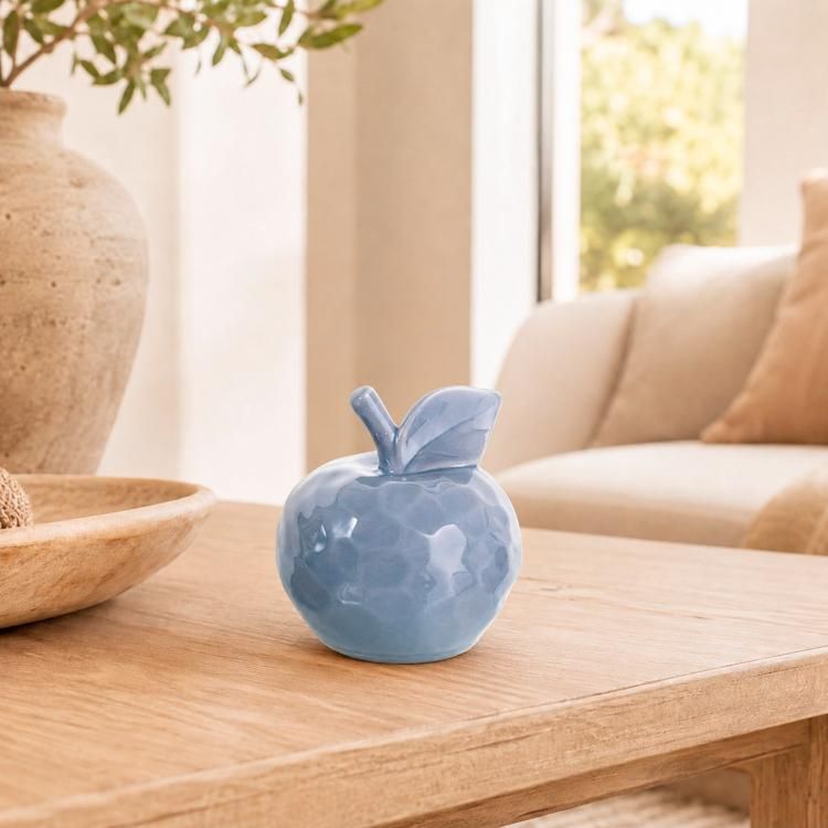 Figura Decorativa Manzana Luna Grafito