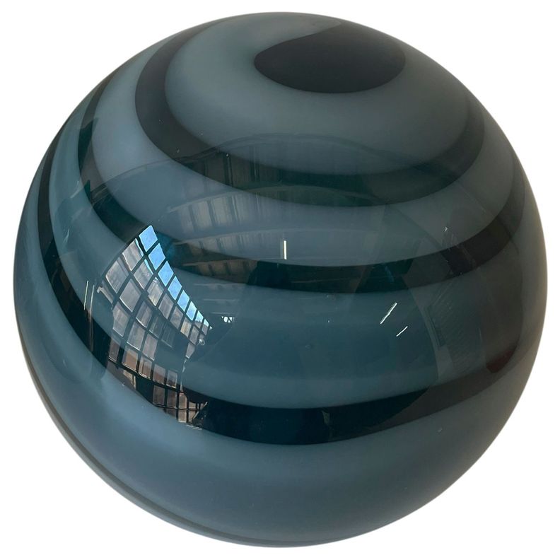 Figura Decorativa Esfera Jupiter Blue XL Gris Espejado Azul
