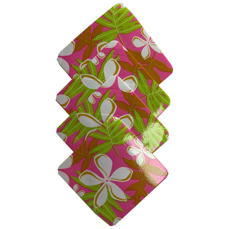 Set 4 Individuales Más 4 Posavasos Floral 8 Piezas-2