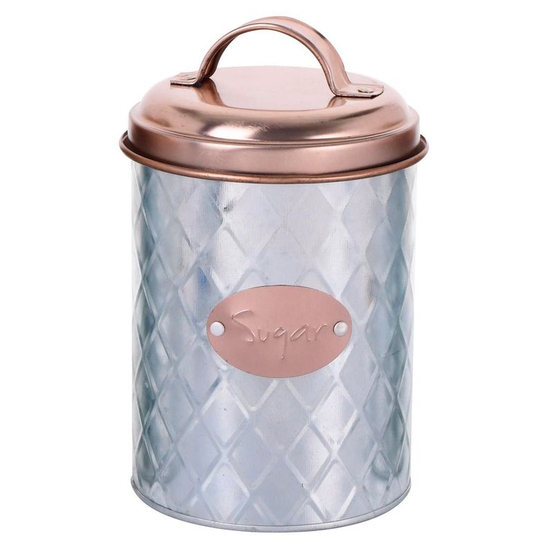 Envase Decorativo para Azucar Liverpool con Tapa Plata