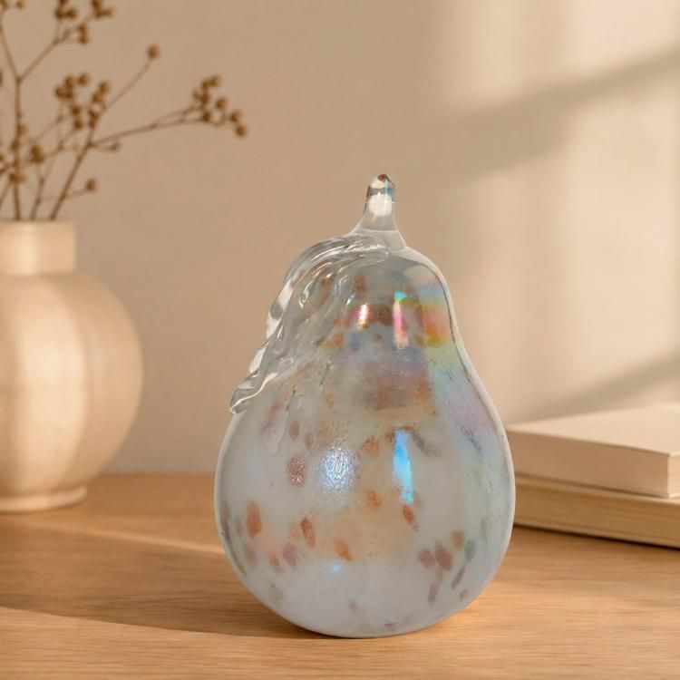 Figura Decorativa Pera Lucerna Gris Degradado