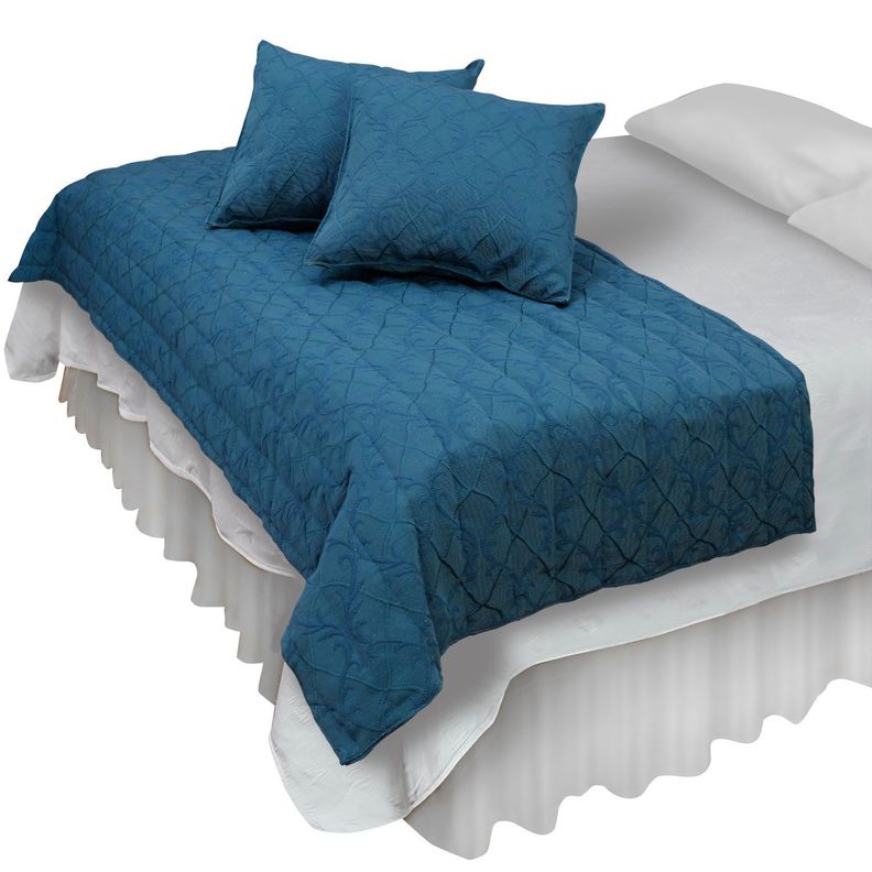 Piecera Con Fundas Barroco Azul Reversible-0