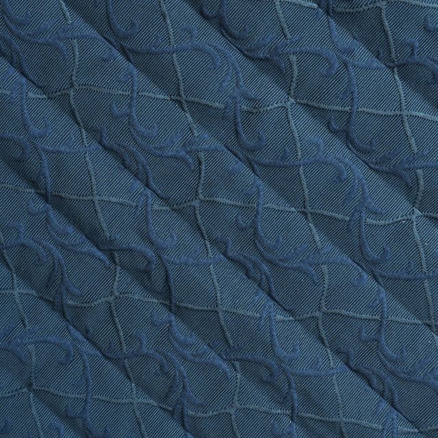 Piecera Con Fundas Barroco Azul Reversible-1