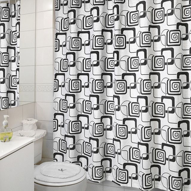 Cortina para Baño Diseño California con Forro-2