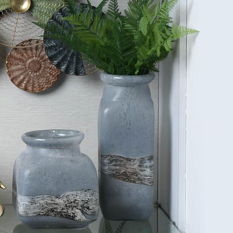 Jarrón Decorativo Saturno Grey Alto-4