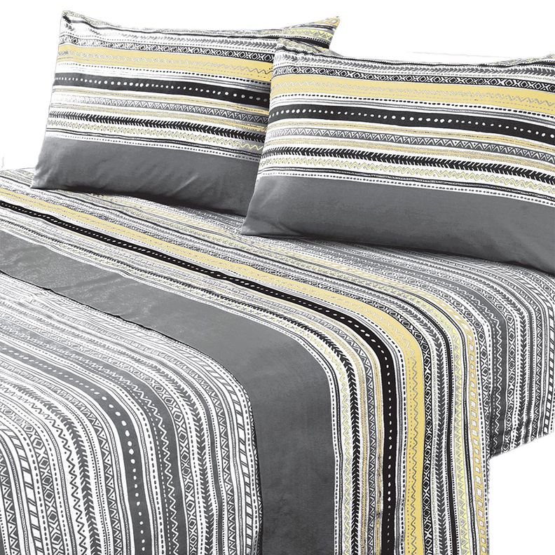 Juego de Sabanas T144 2 Plazas Karachi Grey-0