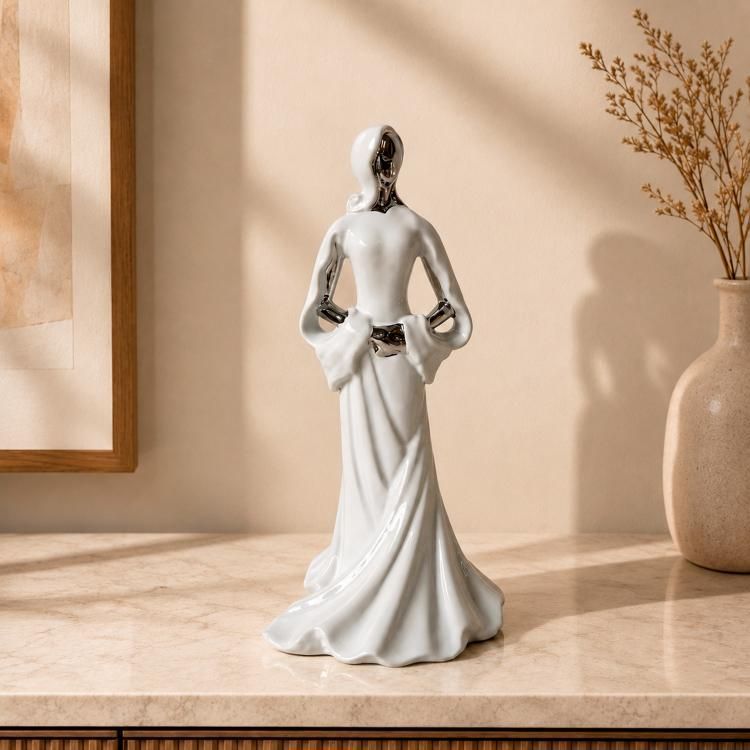 Figura Decorativa Mujer Berna Night Silver Blanco