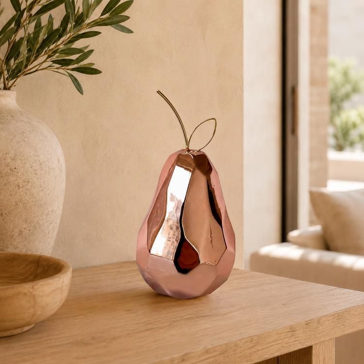 Figura Decorativa Pera Livorno Copper Grande Cobre