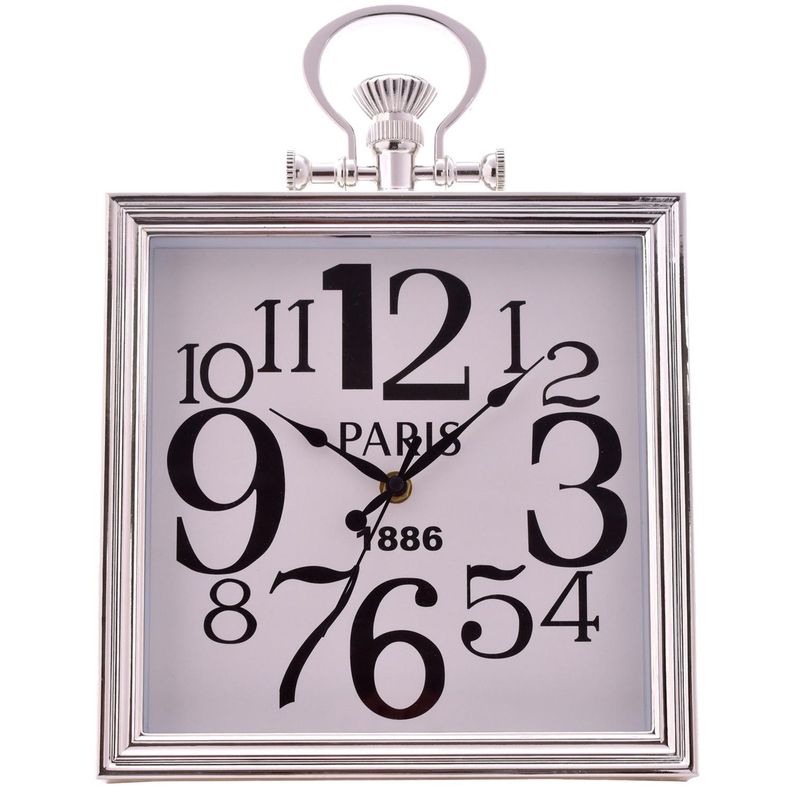 Reloj Mural Decorativo Basilea Silver Blanco