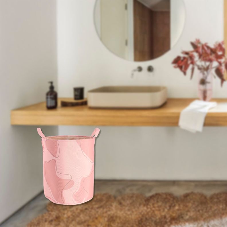 Cesta Decorativa Para Ropa Pink -3