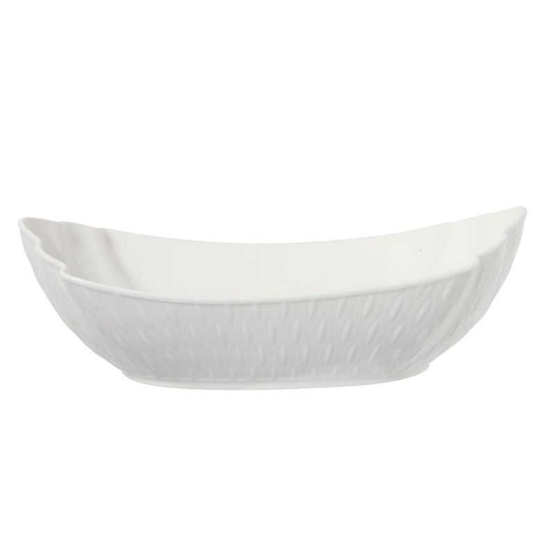 Fuente Decorativa Porcelana Marina Blanca Blanco
