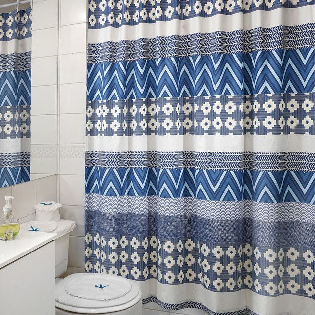 Cortina para Baño Diseño Philadelphia con Forro-2