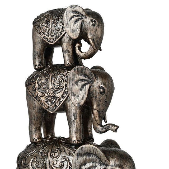 Figura Decorativa Elefantes Family Namibia Ambar-2
