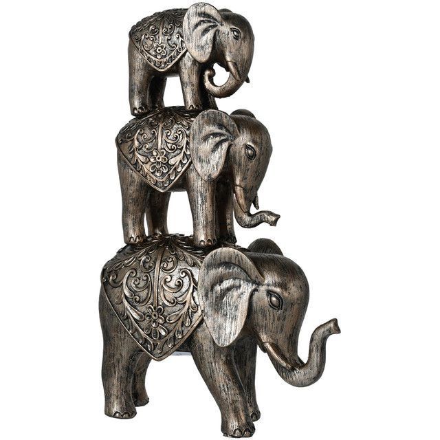 Figura Decorativa Elefantes Family Namibia Ambar-0