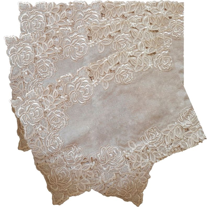 Set 4 Individuales de Mesa Decorativo Florencia Beige