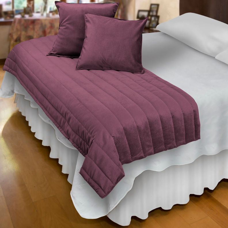Piecera Con Fundas Velvet Palo Rosa Reversible-3
