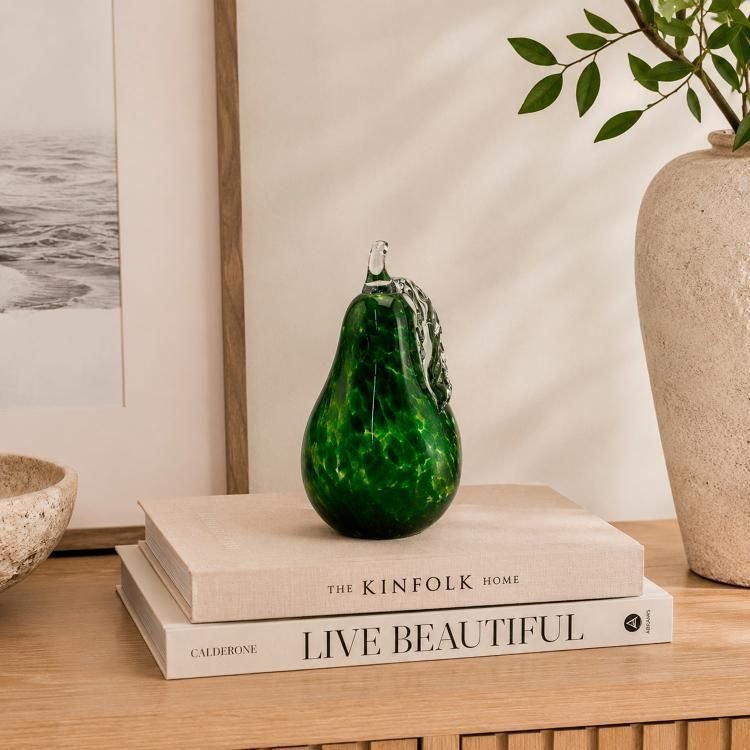 Figura Decorativa Pera Tropic Verde Degradado