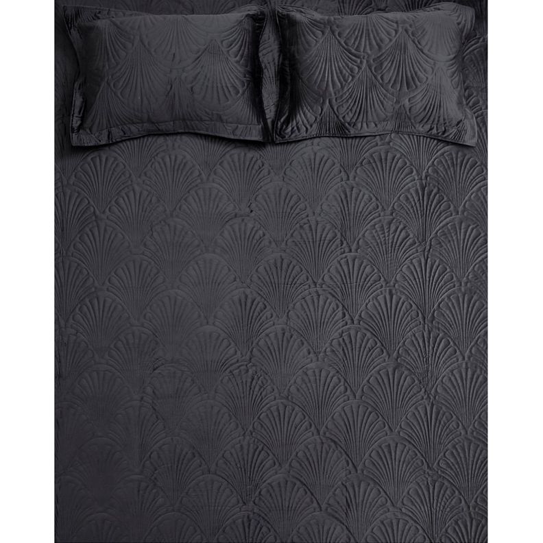 Quilt Liso Velvet Paris Grafito Superking-3