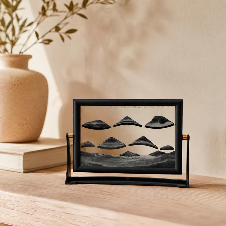 Figura Decorativa Imagen Dunas Negro Mate
