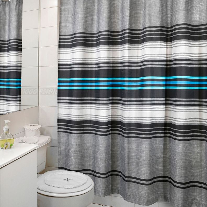 Cortina para Baño Diseño Boston con Forro-2
