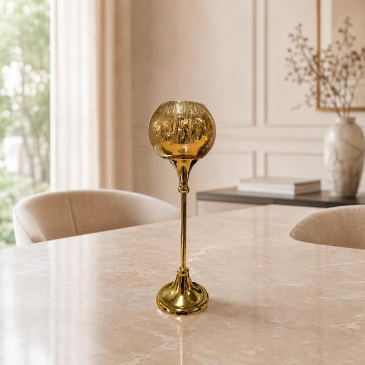 Centro de Mesa Decorativo Copa Exeter Grande Dorado