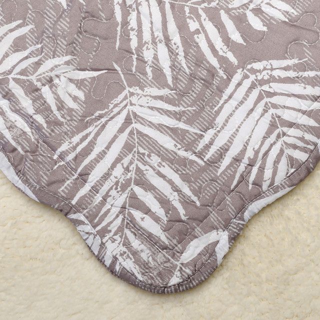 Quilt Sherpa King Helechos Crudo-2